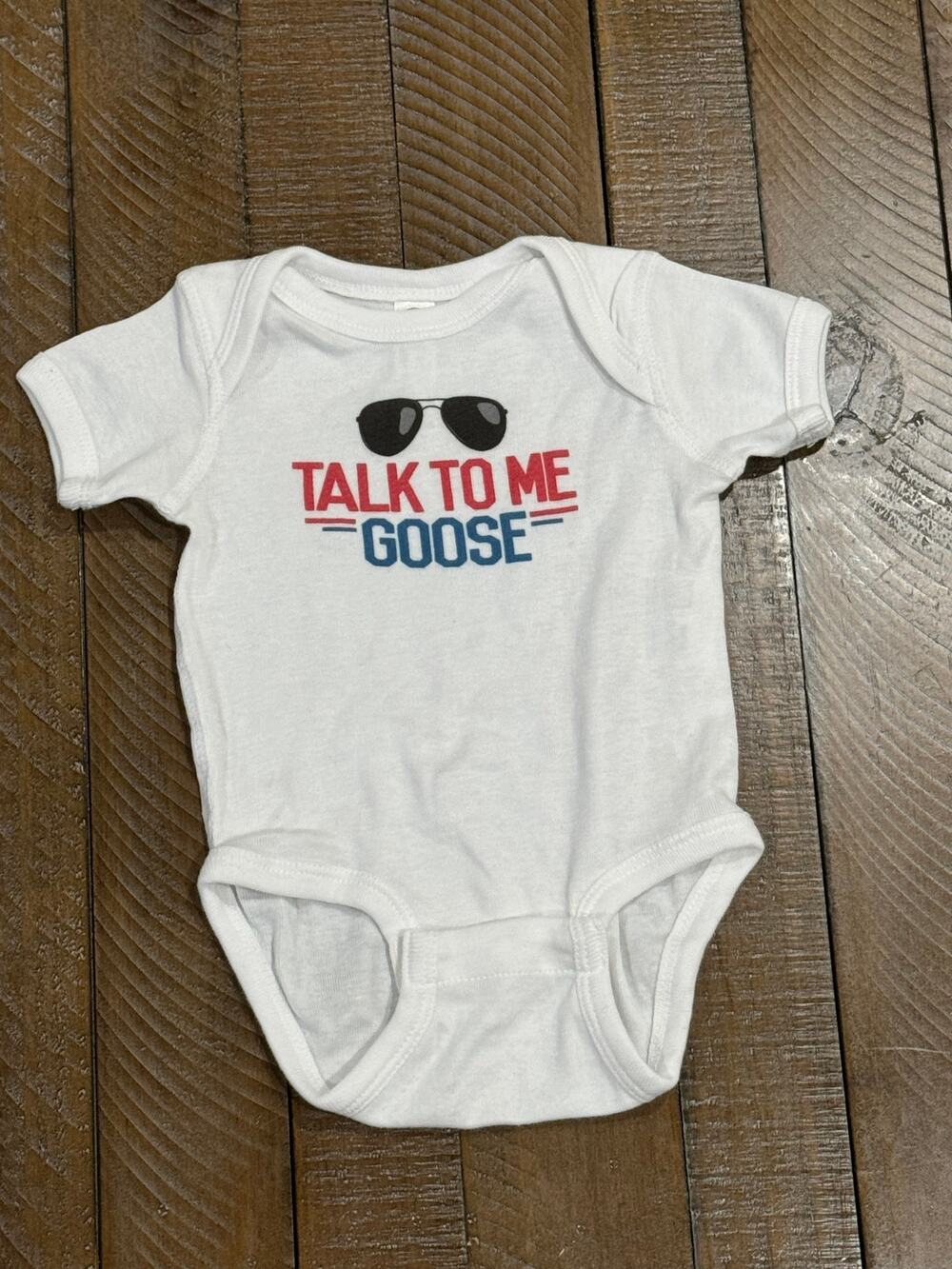 Talk To Me Goose One piece by Rabbit Skins 6 Months (NWOT)